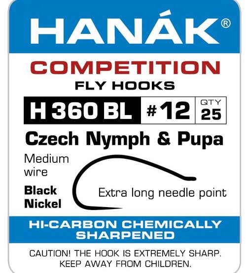 Hanak H 360 BL Czech Nymph/Pupa Hook